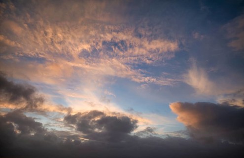 Clouds in the evening light