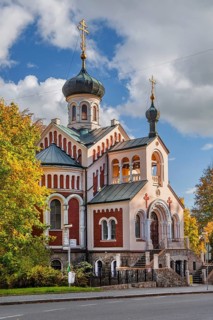 Russian church in autumn