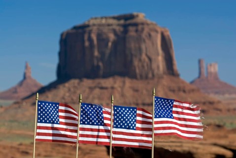 American flags