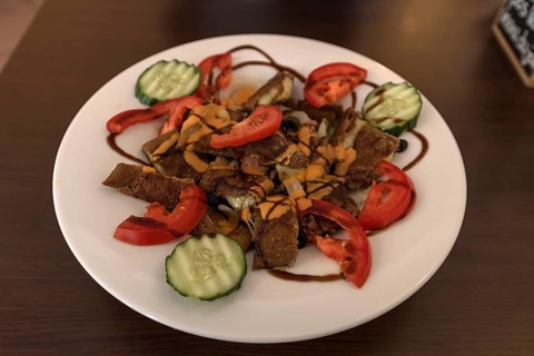 Salad in a French creperie