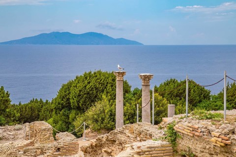 Antique Villa Romana with view of Giglio Island