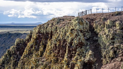 Sheep fence on the crater rim