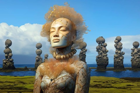 Esoteric statue on Easter Island