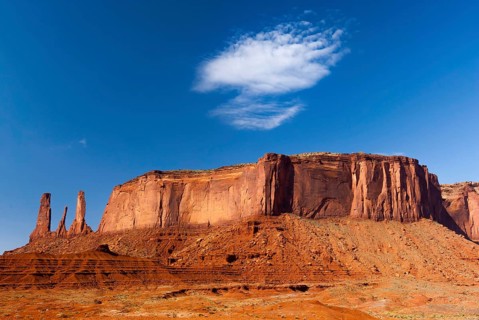 Rock formation in Monument valley