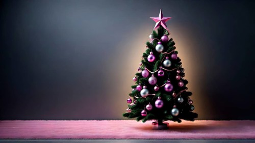 Modern decorated Christmas tree