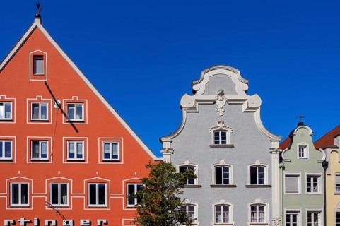 Various gable forms in Maximilianstrasse