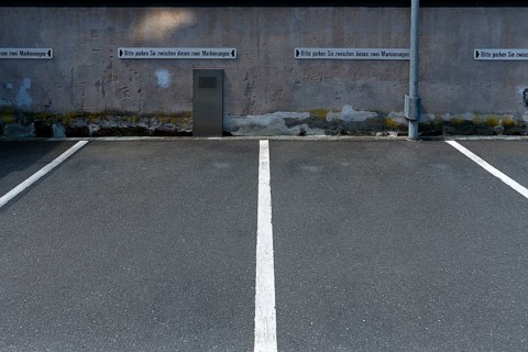 Request to park correctly in a private car park