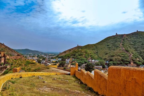 Top view from Amer fort also known as Amber fort