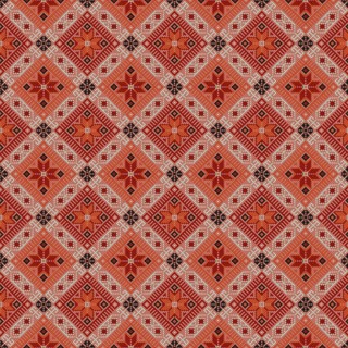 Traditional Georgian folk art embroidery vector pattern