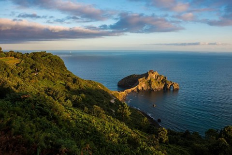 Chapel on an island and cliff