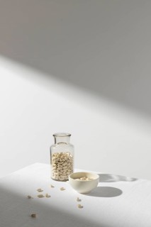 Long view beans jar shadows