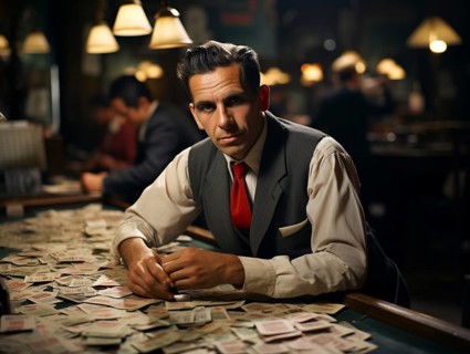 People addicted to gambling