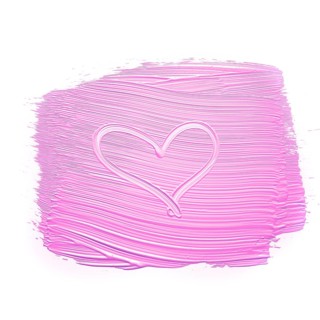 Heart pink smudged paint