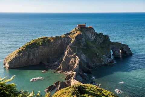 Chapel on an island and cliff