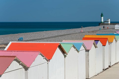 Bathing huts on the beach