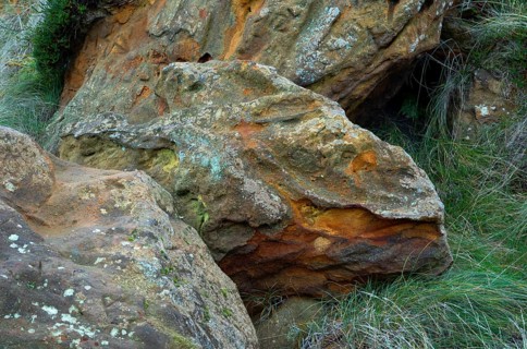Reddish rock of limonite