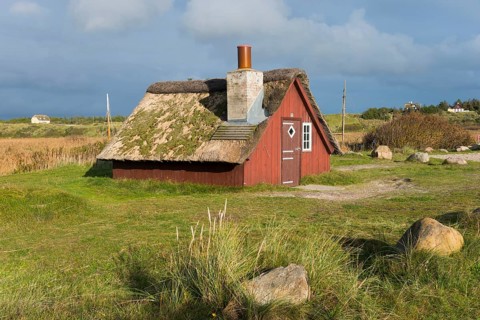 Fisherman's cottage at the former fairway to Ringkobingfjord