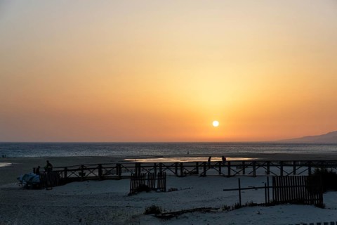 Sunset by the sea