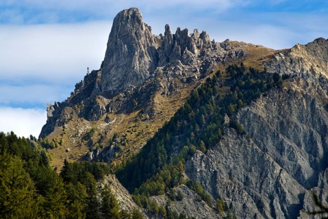 Mountain panorama with the Pierre Avoi