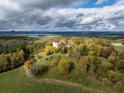 Aerial view of the castle Friedingen