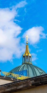 View of the television tower and the dome of Berlin Cathedral