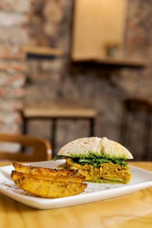 Delicious vegetarian food plate