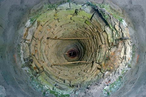 Historic draw well at the schoolhouse