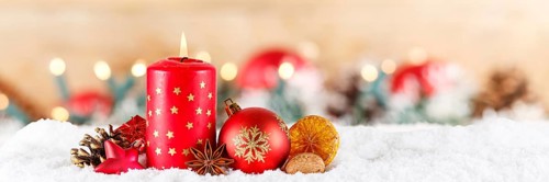 Christmas card Card with candle for Christmas decoration Christmas decoration for the Advent season Christmas season banner with text free space Copyspace in Stuttgart