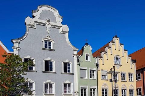 Various gable forms in Maximilianstrasse