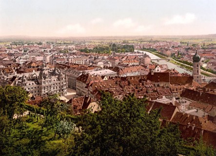 View from the Schlossberg to Graz