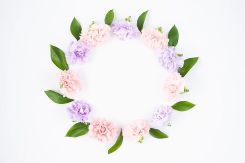 Flower wreath pastel colours