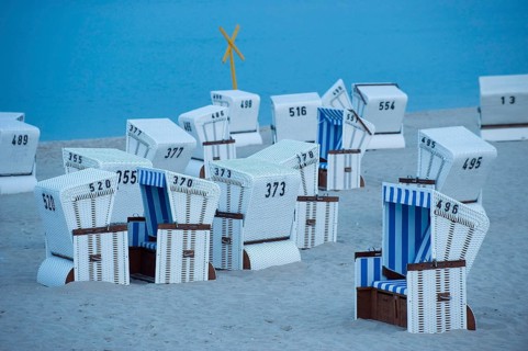 White beach chairs
