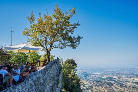 Restaurant on a steep slope
