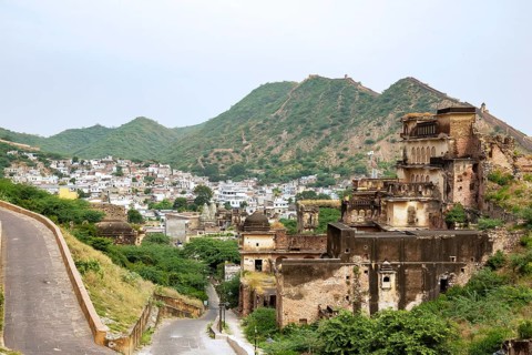 Top view from Amer fort also known as Amber fort