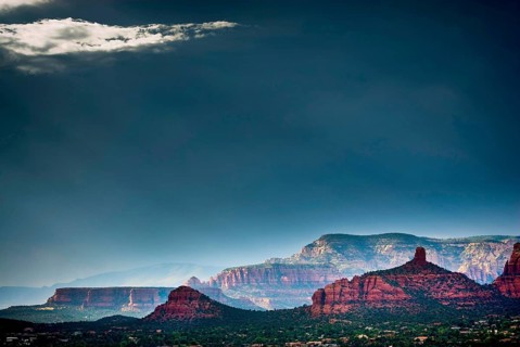 Sandstone cliffs in the evening light