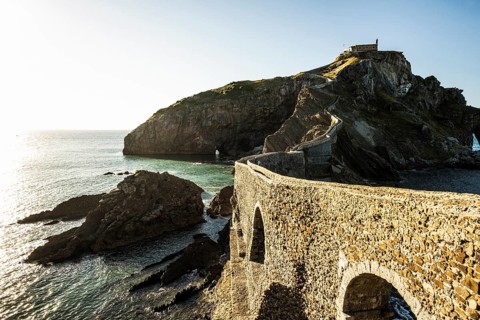 Chapel on an island and cliff