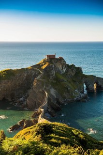 Chapel on an island and cliff