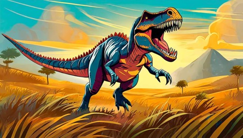 A Tyrannosaurus rex runs