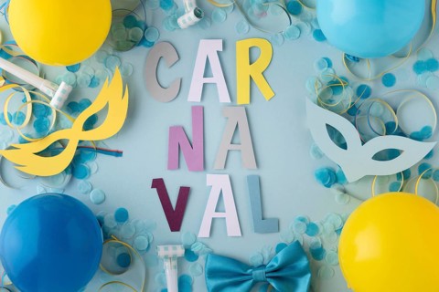 Carnival cute masks balloons