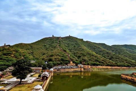 Top view from Amer fort also known as Amber fort