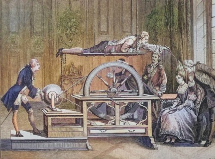 Electrification method in the 18th century