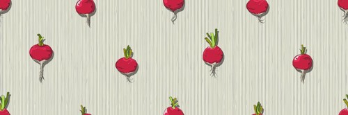 Hand drawn Radish seamless pattern