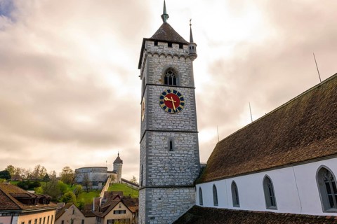The Munot Castle and St. Johann Reformed Church in Schaffhausen
