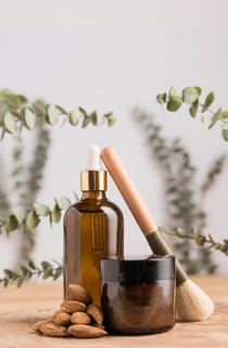 Front view essential oil bottle