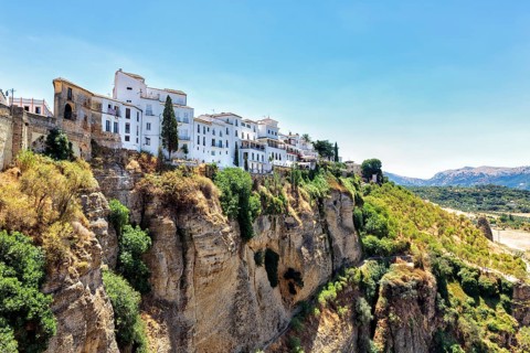 Houses on a rocky plateau