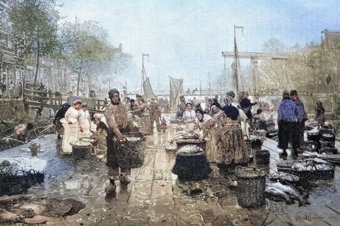 Fish market in Amsterdam