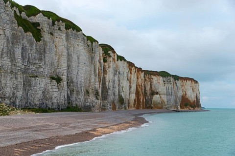 Chalk cliffs on the coast near Saint-Valery-en-Caux