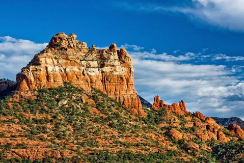 Sandstone cliffs in the evening light of Sedona