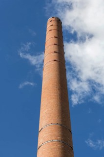 Brick-built chimney