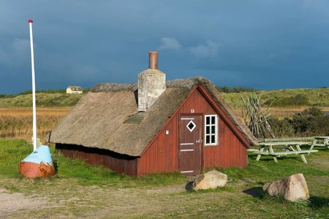 Fisherman's cottage on the former channel to Ringkobingfjord